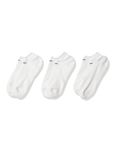 NIKE U Nk Everyday Cush NS 3PR Socks - White/(Black), Large