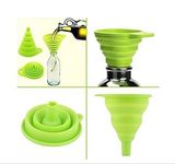 Drhob New Mini Silicone Gel Foldable Collapsible Style Funnel Hopper Kitchen Tool RY(Color: Random) (Color: Multicolor)