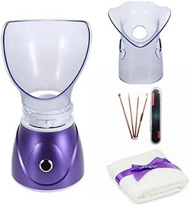 Hann Facial Steamer Professional Sinus Steam Inhaler Face Skin Moisturizer Facial Mask Sauna Spa Steamers with Aromatherapy Diffuser Humidifier Function (Purple)