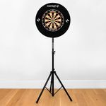 PINPOINT World Series Professional Dartboard - Bristle Dart Board | Darts Board for Bar Games and Pub Games | Optional Dartboard Stand & Dartboard Surround (Board + Stand + Surround)