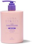 Luna Bronze Glow Gradual Self Tanning Moisturizing Lotion | Ultra Hydrating, Natural Looking Sunless Tan | Soothing Natural & Organic Ingredients | Infused with Rosehip & Jojoba Oil (15.2 fl. oz)