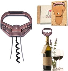 KERHAND 3 in 1 Ah So Two Prong Wine Opener & Cork Remover,It Can Remove The Older and Fragile Wine Corks so Easy for Connoisseurs to Uncork (Sleek-4H)