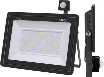 Flood Lights,Outdoor Motion Sensor LED Flood Lights, 180 LEDs,150W,IP66 Waterproof Wall Light Powered for Garden,Basketball Court,Outdoor Lighting, Christmas (150W, Warm White)