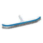 POOLX 18"/46cm Deluxe Algae Brush with Stainless Steel bristles with Aluminium Handle for Swimming Pool Algae Cleaning