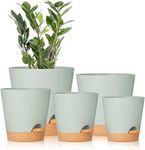 5 Pcs Plant Pots, 7/6.5/6/5.5/5 Inc