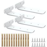 4 Pack Floating Shelf Brackets Heavy Duty,Scaffold Board Shelf Brackets,Cat Ear Style Brackets for Shelves (6 Inches)