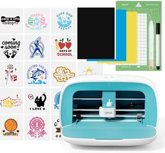 Likcut Vinyl Cutter Machine, Smart Sticker Maker Glee S501 for DIY Joy, Portable Cutting Tool for Crafting Beginner, Compact Design for Home & School Craft Projects, DIY Home Decor, Blue