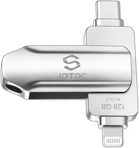 JSL JDTDC MFi Certified 128GB iPhone-16-Photo-Stick USB C & Lightning Flash Drive for iPhone 16/15/14/13/12 Thumb-Drive-for-iPad-Memory External-Storage-Android-Photo-Backup iPhone-Photo-Tansfer-Stick