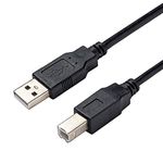 AlyKets USB 2.0 Printer Cable/Cord for Canon MX492 MX490 MX479 MX472 MP150 MP230 MP499 Printer, Brother, HP, Lexmark, Epson, Dell, Xerox, Samsung etc and Piano, DAC (6 Ft Long)