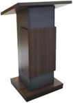 YVYKFZD Mobile Laptop Lectern Podium Stand, Sit-to-Stand Podium Pulpits, Height Adjustable Church Pulpit with 4 Rolling Wheels, Portable Lectern Desk, Easy Assembly