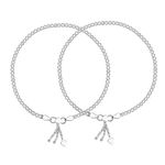 Silver Style 925 Sterling Silver Anklets For Women (silver)