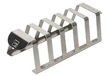 A CA MIA Stainless Steel Rib Rack. Vertical Cooking for Ribs, T-Bones and Vegetables. Suitable for All Types of BBQ, Smoker and Oven.