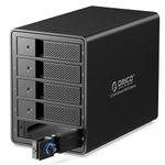 ORICO 5 Bay External Hard Drive Enclosure USB 3.0 3.5 inch Chia Support 80TB (5 x 16TB) Aluminum Alloy HDD Enclosure with Fan / 150W Disk Data Storage (No RAID)-9558U3