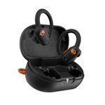 Skullcandy Push ANC Active in Ear Wireless Earbuds – 58Hr Battery + Rapid Charge, Active Noise Cancellation, IP67 Waterproof, Wireless Charging Case, Mic – True Black/Orange