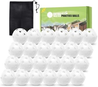 FINGER TEN Golf Practice Balls Plastic Colored Value 12/24/36 Pack, Limited Flight Sports Training Ball for Men Women, Indoor Outdoor Driving Range Backyard Use (White, 24 Pack)