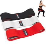 ELVIRE Fabric Resistance Bands for Working Out | Exercise Bands Resistance Bands Set of 3 | Booty Bands for Women Workout Bands Resistance Loops | Leg Bands for Working Out Glute Bands, Squat Bands