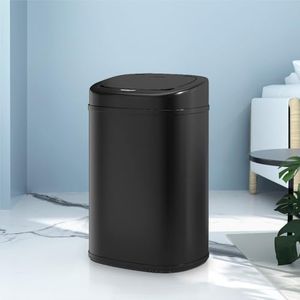 Devanti Rubbish Bin 82L Sensor Sliver Metal Body Kitchen Automatic Trash Bins Can, Home Appliance, Senors and Manual Operation Liner Holder Fully Closed Lid Fingerprint Resistant Black