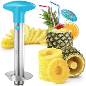 Pineapple Corer and Slicer with Triple Reinforced Stainless Steel with Thicker Blade - Easy-to-Use Pineapple Corer & Pineapple Cutter - Pineapple Slicer and Corer Tool for Easy Core Removal by Zulay