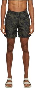 URBAN CLASSICS Costume da Bagno Uomo, Pantaloncini da Bagno ad Asciugatura Rapida, Boxer da Bagno Surf e Attivitá Sportiva, Colore palm/olive, 4XL