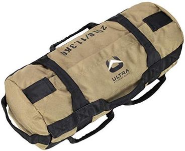 Ultra Fitness Workout Exercise Sandbag - Heavy Duty Sand-Bag for Functional Strength Training, Dynamic Load Exercises, WODs, General Fitness and Military Conditioning (Large 50-125lbs, Tan)