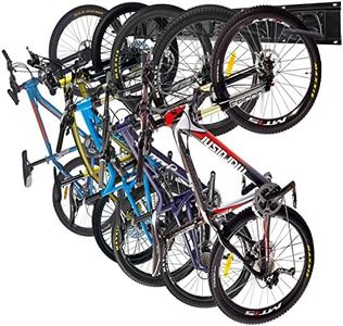 HORUSDY Bike Storage Rack, 6 Bike Racks and 6 Helmets Hooks, Wall Mounted Bike Storage Rack, Max capacity 600lbs