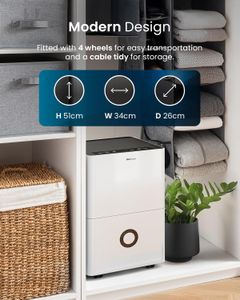 Pro Breeze 30L Dehumidifier – High Capacity Moisture Removal