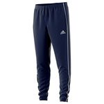 adidas Men's Core 18 Training Pants, Dark Blue/White, S UK