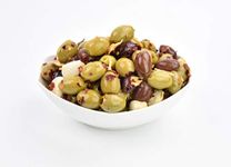 Marinated Pitted Olives - Chilli & Garlic - Healthy Snack - Keto - Low Calorie - Vegan - Vegetarian - Net 1.5KG [800G Drained Weight]