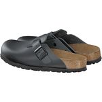 BIRKENSTOCK Unisex Adult Clogs and Mules Black - Black Oiled Leather - Size: 43.5 EU, Black, 9.5 UK