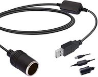 LOTUS POWER USB to 12V Car Cigarette Lighter Socket Female Step Up USB to 12V Cable Converter for Car Cigarette Lighters Driving Recorder Car DVR Dashcams, Radar Detectors