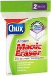 Chux Magic Eraser Kitchen Cleaning Pad with Absorbent Wiping Layer, Cleans with Water Alone, 2 Count