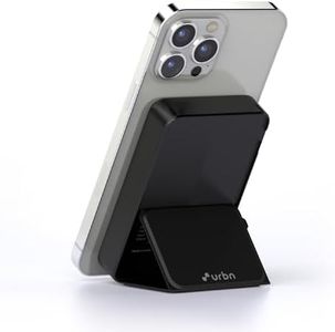 URBN 10000 Mah Stand Magsafe Power Bank with Stand | 15W Fast Wireless Charging |Strong Magnetic Hold | USB Type-C Input/Output | Pass Through Charging | Magtag Ring Included | (Black) -USB Type C