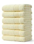 Aibaser Hand Towels-16x30inch - Lightweight and Highly Absorbent Hand Towels for Bathroom, Travel, Gym, Shower and Spa (Yellow)