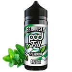 Seriously Pod Fill Vape E Liquid Juice Disposable 50/50 vape Fruity Vape Liquid 0MG 100ml Shortfill No Nicotine Free Vape Vape Pens Shisha Flavour (Spearmint)