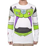 Mad Engine Toy Story I am Buzz Lightyear Adult Long Sleeve Costume T-Shirt White