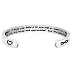 Gzrlyf to My Daughter Cuff Bracelet I Hope You Believe in Yourself as Much as I Believe in You (Cuff Bracelet)