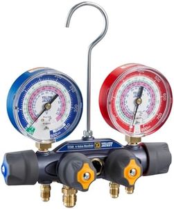 Yellow Jacket 49974 Titan® A2L 4-Valve Manifold Only, 3-1/8" (80mm) Gauges, R-32/454B/410A