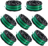 DF-080 Replacement Spool Compatible with Black+Decker String Trimmer GH1100 GH1000 GH2000 Electric String Grass Trimmer Lawn Edger, DF080 Dual Line 30ft 0.080" Auto-Feed Spool 8 Pack