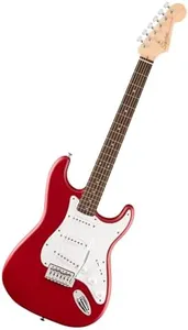 Fender Squier Debut Series Stratocaster Electric Guitar, Beginner Guitar, with 2-Year Warranty, Includes Free Lessons, Dakota Red with Matte Finish