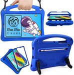 Bam Bino Space Suit [Rugged Kids Case] for Samsung Galaxy Tab S5e 10.5 | Designed in Australia, for Children | Stylus Holder, Screen Guard, Strap (Galactic Blue)