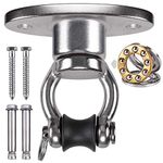 BeneLabel Wood/Concrete Celing Hanger 360° Swivel Hammock Swing Hanging Screw Bolt Hardware Metal Oval Bracket Bearing Set for Indoor Outdoor Playground Chair Yoga Rope Punching Bags, 900lbs