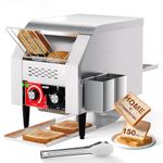 WantJoin Commercial Toaster Conveyor - 150 Slices/Hour Electric Toasting Machine for Toast, Hamburger, Bun, Bread, Heavy Duty Stainless Steel Belt Toaster for Restaurant, Bakery, Buffet Use