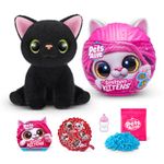 Pets Alive Smitten Kittens Lucky, Surprise Kitten Plush, Ultra Soft Plushies, Interactive Toy Pets, Electronic Pet Kitten, Ages 3+ (Lucky)