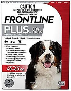 FRONTLINE PLUS DOG 40-60KG X/LGE 3'S RED