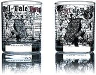 Greenline Goods Whiskey Glasses – The TellTale Heart Edgar Allan Poe Glasses (Set of 2) | Literature Rocks Glass