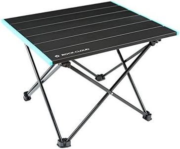 Rock Cloud Portable Camping Table Folding Aluminum Lightweight Camp Table Outdoor Ultralight for Camping,Hiking,Backpacking,Fishing,Picnic,Beach,BBQ,Traveling,Trekking (Small, Black+Blue)