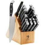 HENCKELS Premium Quality 20-Piece Statement Knife Set with Block, Razor-Sharp, German Engineered Knife Informed by Over 100 Years of Masterful Knife Making, Lightweight and Strong, Dishwasher Safe