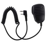 Hand Microphone,2 Pin Mini PTT Speaker Microphone Waterproof Durable Talkie Accessories,Suitable for Baofeng UV5R 888S Two Way Radio for Kenwood for TYT