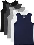 Gnodio 5 Pack Boys Tank Tops Boys Undershirts Kids Cotton Undershirts Tees Sleeveless Tank Tops Shirts for Boys Kids