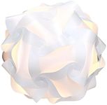 kwmobile DIY Puzzle Lamp Shade - Modern IQ Jigsaw Light in 30 Pieces min. 15 Different Designs - Diameter Approx. 15.7 in / 40 cm - White in Size XL